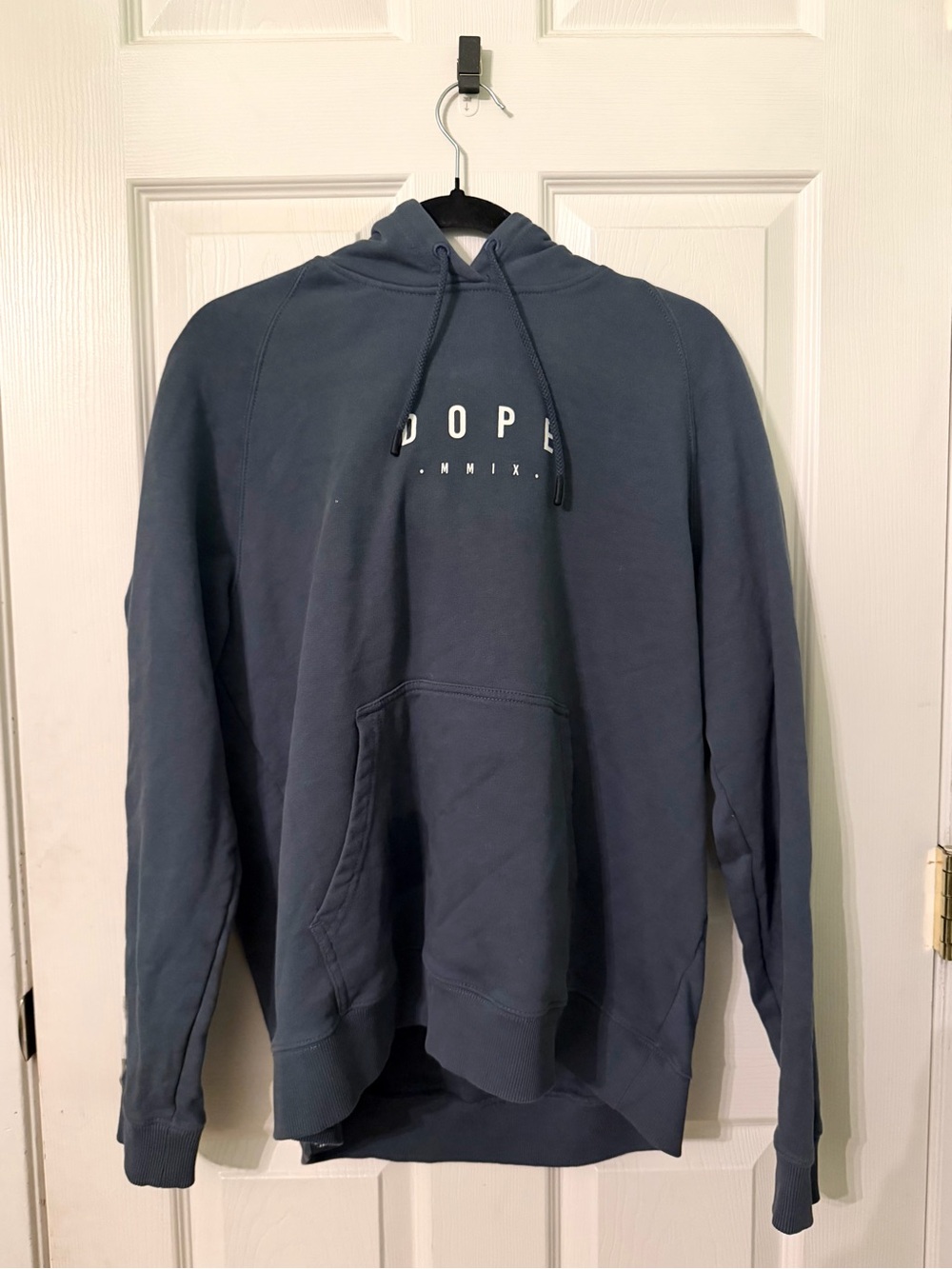 DOPE Navy Blue Pullover Hoodie with Front Pocket
